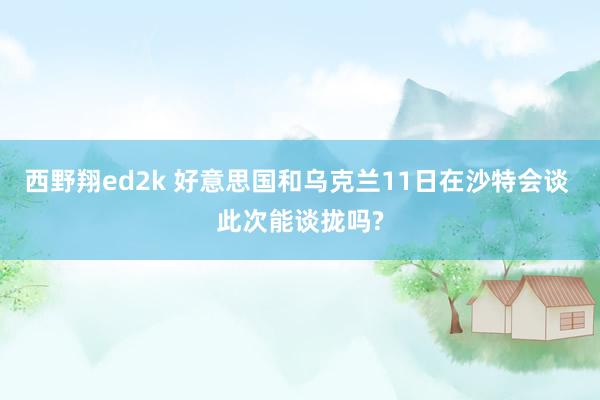 西野翔ed2k 好意思国和乌克兰11日在沙特会谈 此次能谈拢吗?