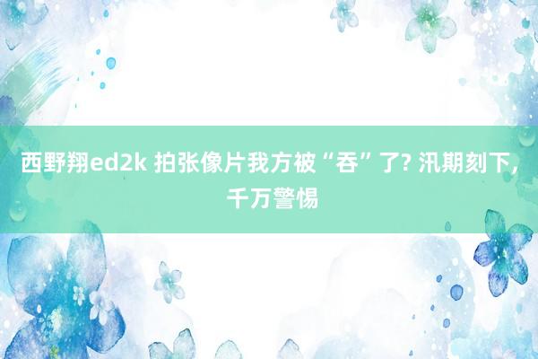 西野翔ed2k 拍张像片我方被“吞”了? 汛期刻下， 千万警惕